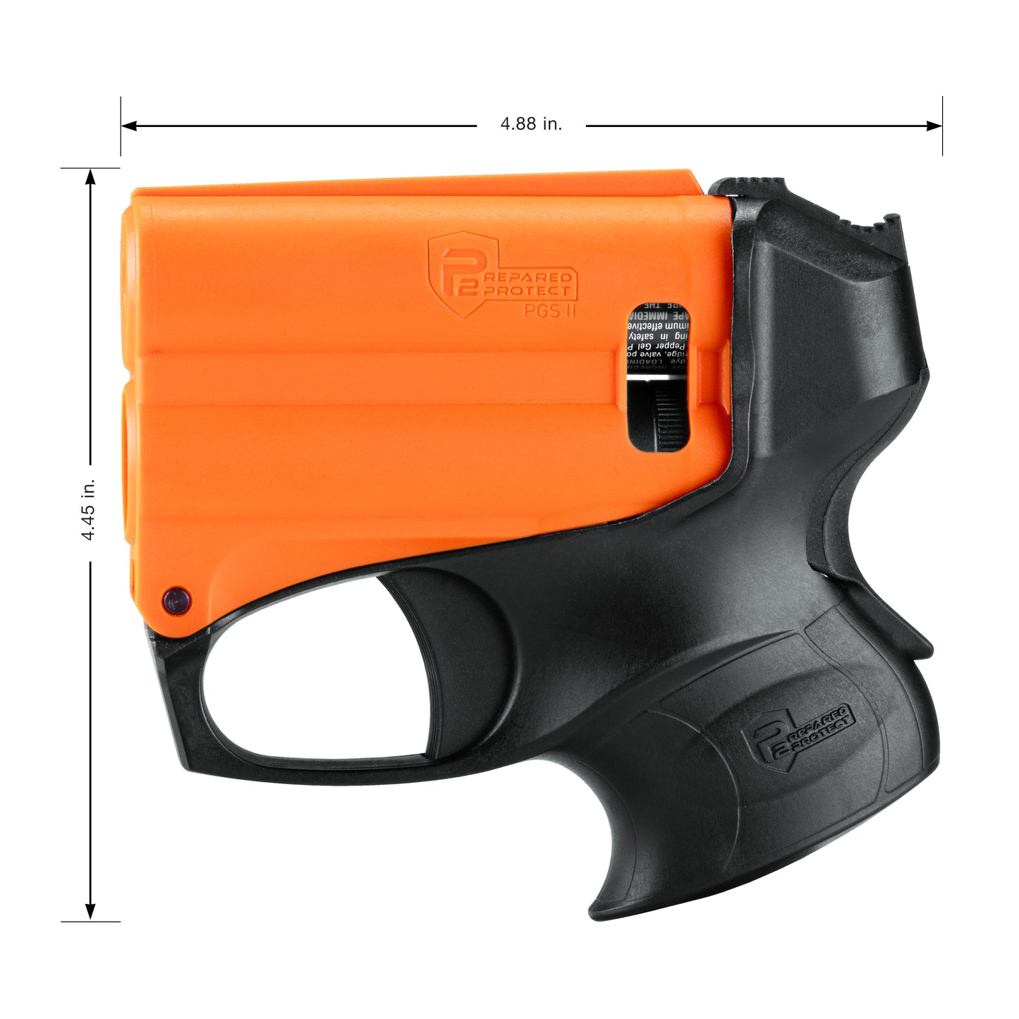 Umarex P2P PGS II Pepper Gel & Flashlight Compact Self Defense Pistol - Orange/Black