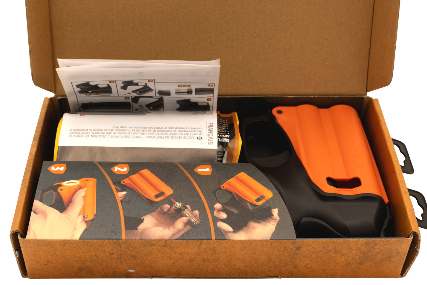 Umarex P2P PGS II Pepper Gel & Flashlight Compact Self Defense Pistol - Orange/Black