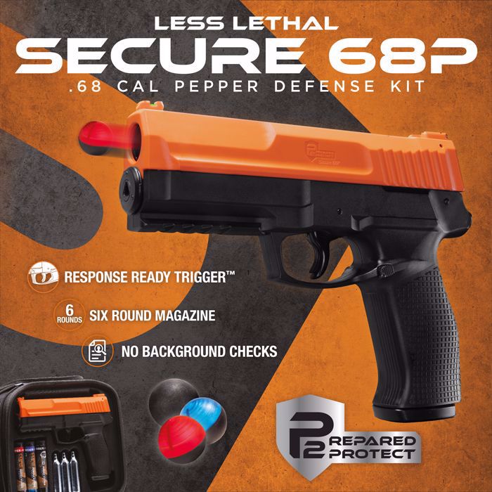Umarex P2P Secure 68P Pepper Defense Kit - .68 Cal Orange/Black