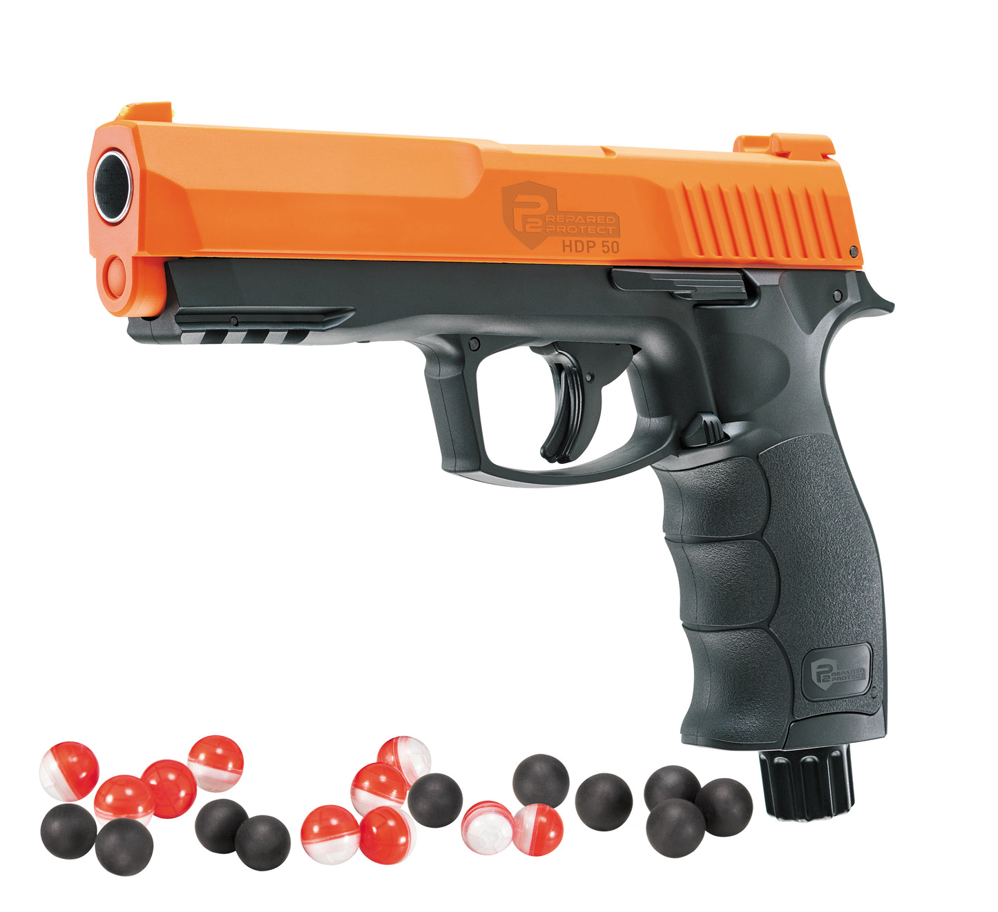 Umarex P2P HDP 50 .50 Cal Pepper Round Pistol Package - With Pepper Rounds, Case, 12 grams