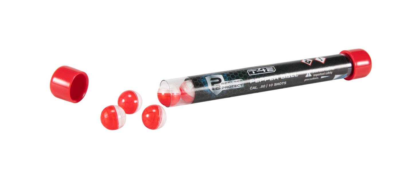 Umarex P2P Pepper Rounds .50 Cal Red/White - 10 Count Tube