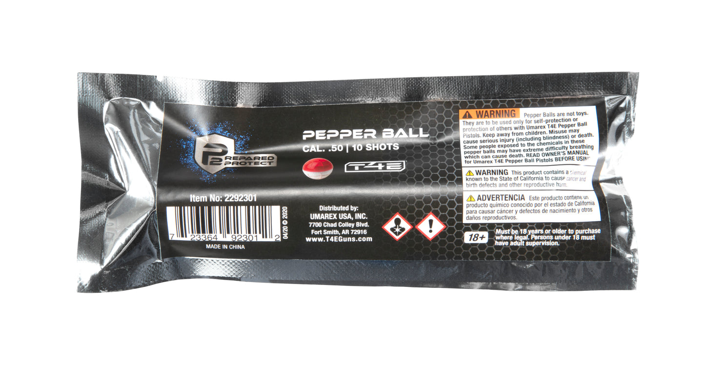 Umarex P2P Pepper Rounds .50 Cal Red/White - 10 Count Tube