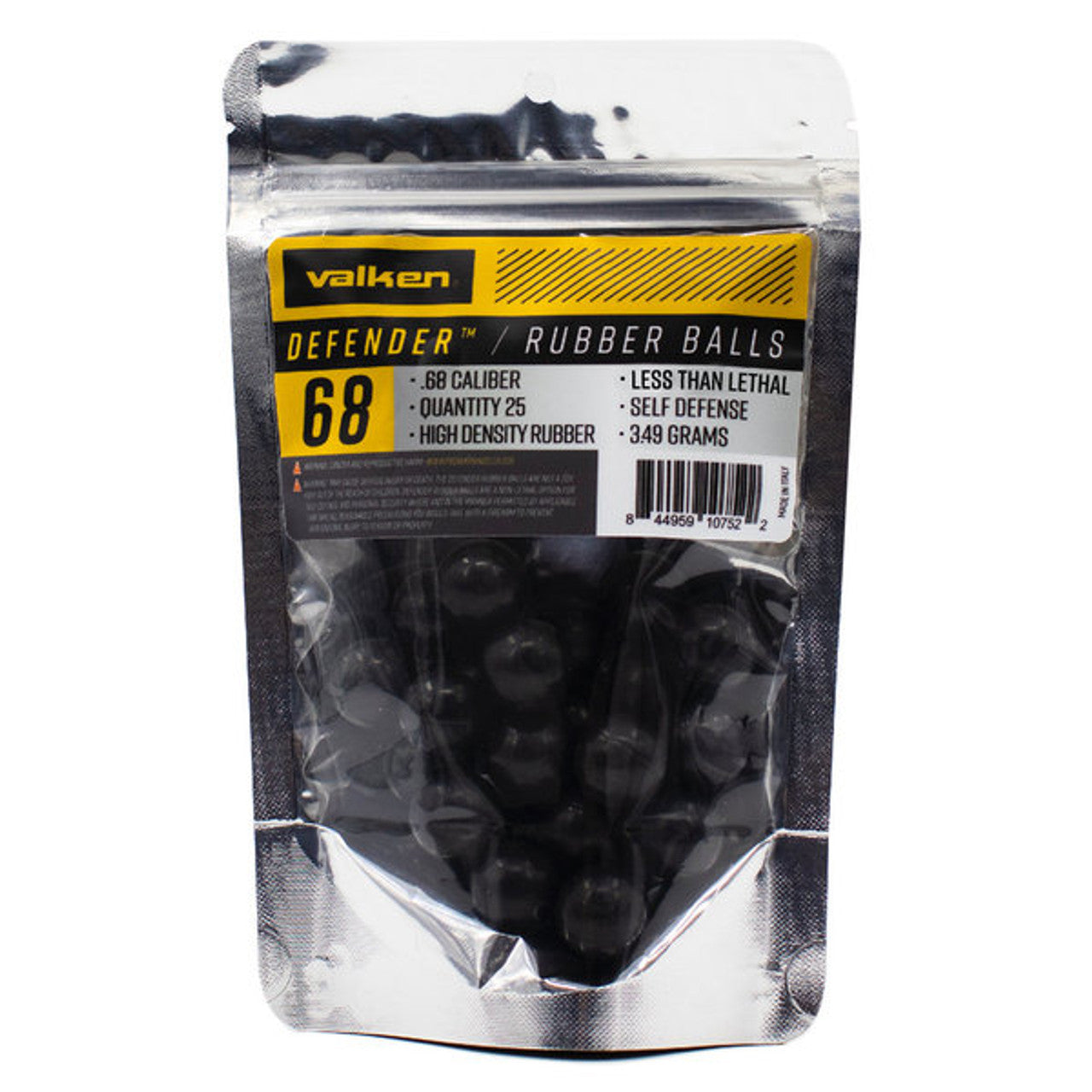 Valken Defender Hard Rubber Balls - 25ct